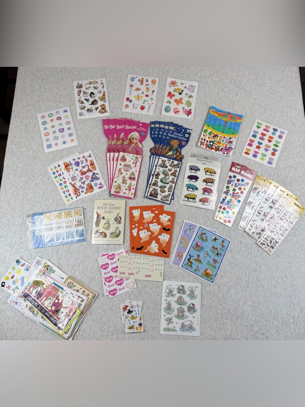 Vintage 80s 90s 2000s Sticker Lot Barbie Disney Hallmark Sandylion Y2K Scrapbook
